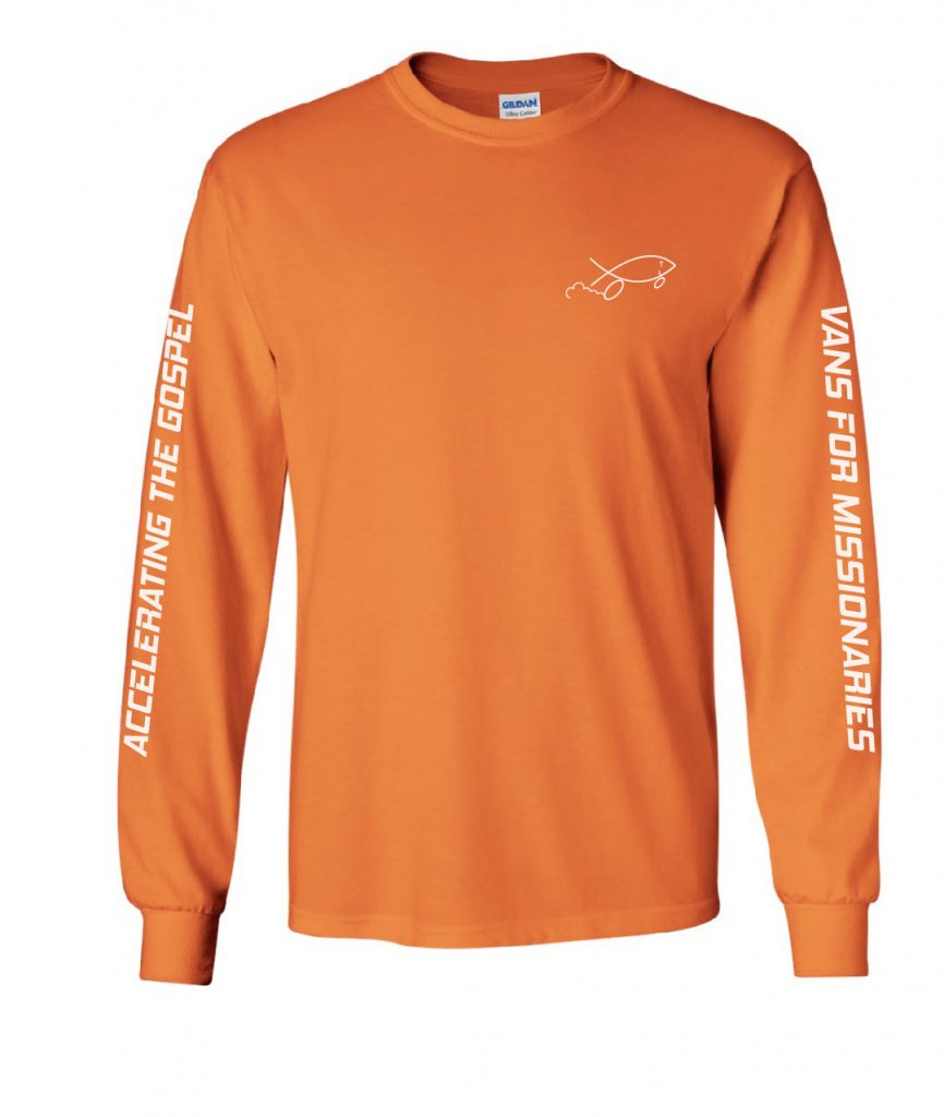 Orange Long Sleeve Front - Righteous Rides